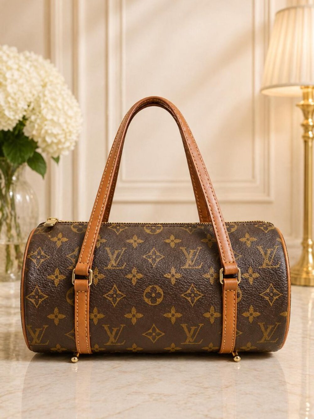 Louis Vuitton Papillon 26 Monogram Barrel Bag | Vintage LV Designer Handbag